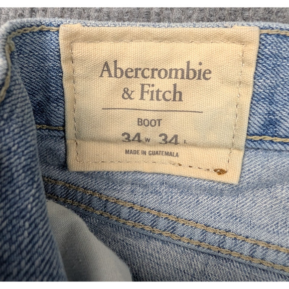 Vintage Abercrombie & Fitch Jean Shorts Mens 34 Y2K Distressed Jorts Grunge 90s - Picture 5 of 5